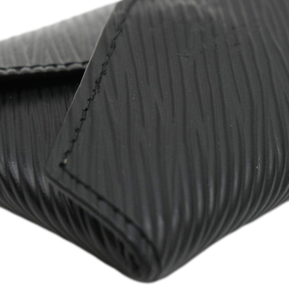 Louis Vuitton Kirigami Necklace Epi Leather Clutch Black