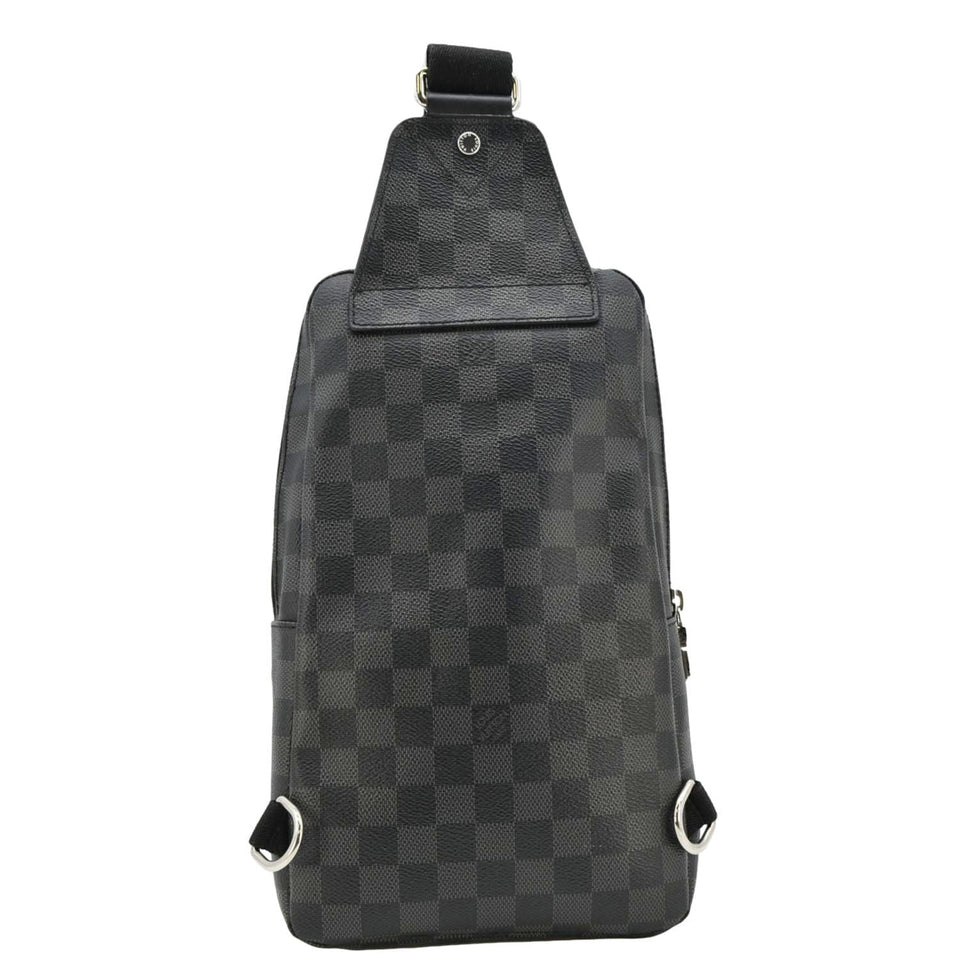 Louis Vuitton Avenue Sling Damier Graphite Backpack Bag Black