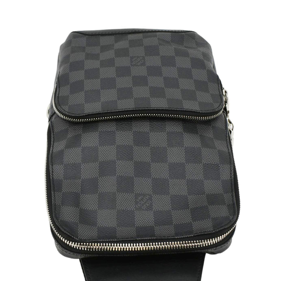 Louis Vuitton Avenue Sling Damier Graphite Backpack Bag Black
