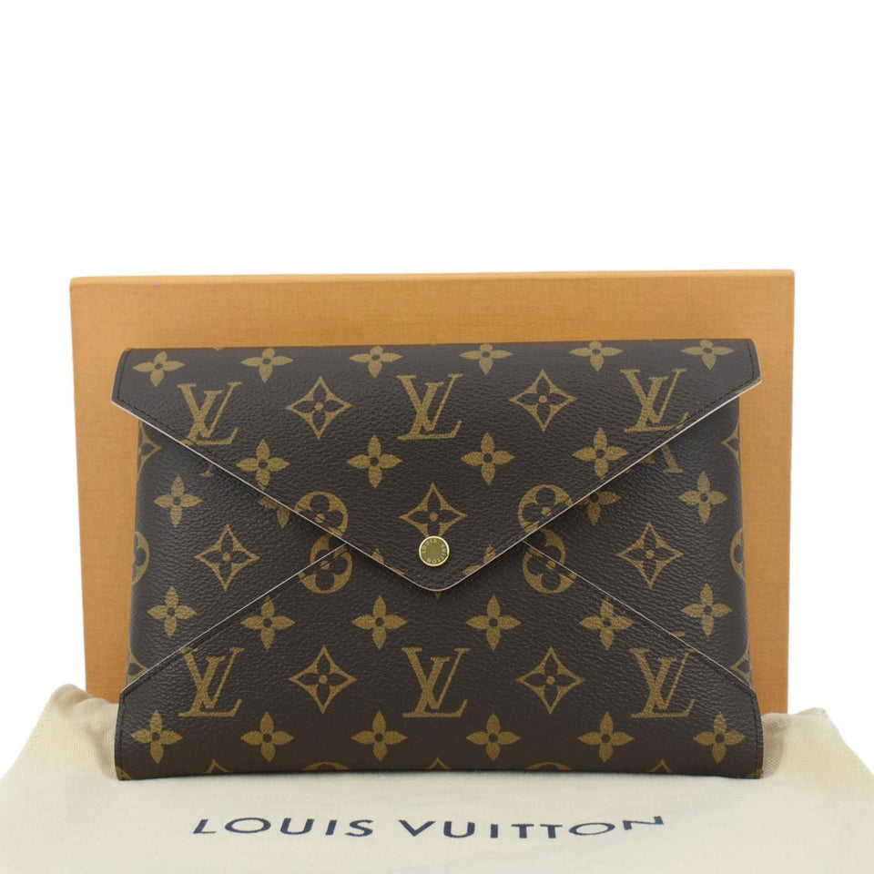 Louis Vuitton Kirigami Pochette Large Monogram Canvas Clutch Brown