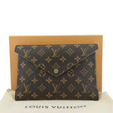 Louis Vuitton Kirigami Pochette Large Monogram Canvas Clutch Brown