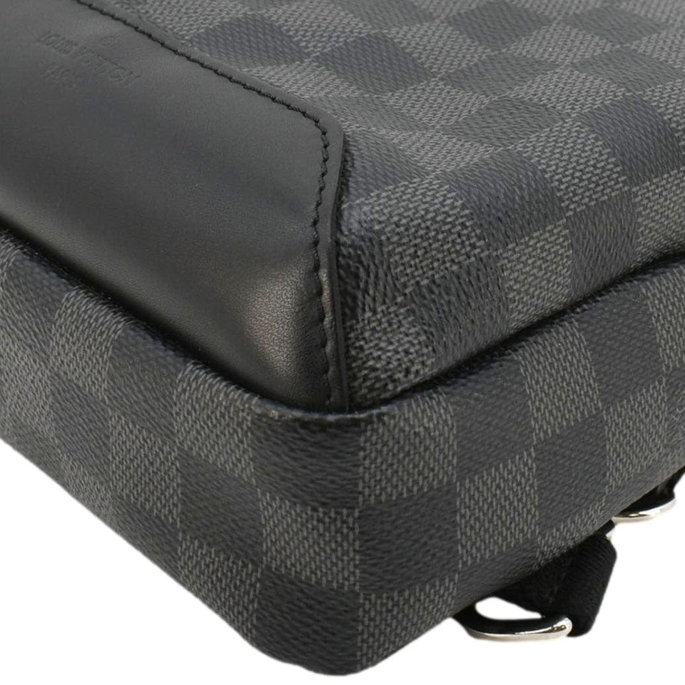 Louis Vuitton Avenue Sling Damier Graphite Backpack Bag Black