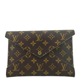 Louis Vuitton Kirigami Pochette Large Monogram Canvas Clutch Brown