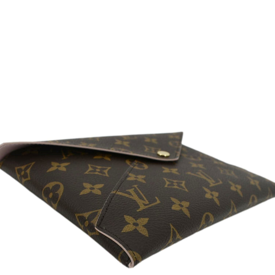Louis Vuitton Kirigami Pochette Large Monogram Canvas Clutch Brown