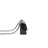 Chanel Mini Rectangular Flap Bag Patent Leather Black with L