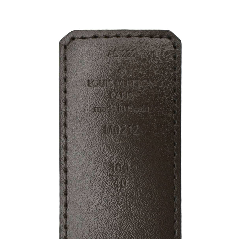 Louis Vuitton  LV Initiales Damier Ebene Belt Brown