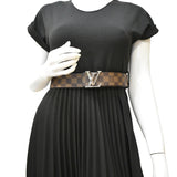 Louis Vuitton  LV Initiales Damier Ebene Belt Brown