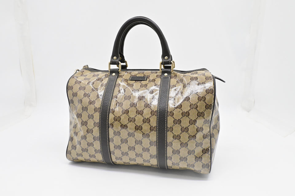 Gucci Boston Bag in Crystal GG Coated Canvas