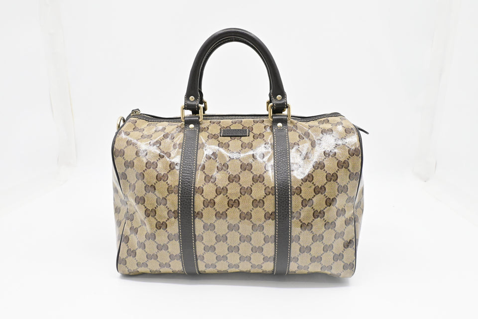 Gucci Boston Bag in Crystal GG Coated Canvas