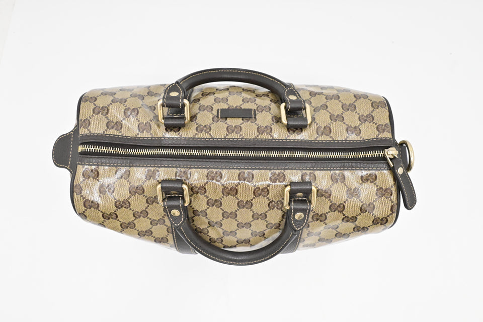 Gucci Boston Bag in Crystal GG Coated Canvas