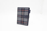 Burberry Agenda in Navy Check Canvas