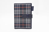 Burberry Agenda in Navy Check Canvas