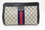 Gucci 'Accessory Collection' Clutch in Navy GG Supreme Canvas