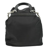 Prada Double Pocket Mini Nylon Backpack Crossbody Bag Black