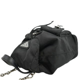 Prada Double Pocket Mini Nylon Backpack Crossbody Bag Black