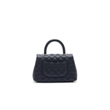 Chanel Mini Coco Handle Iridescent Navy L
