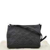 Louis Vuitton Pallas Monogram Empreinte Clutch Crossbody Bag Black