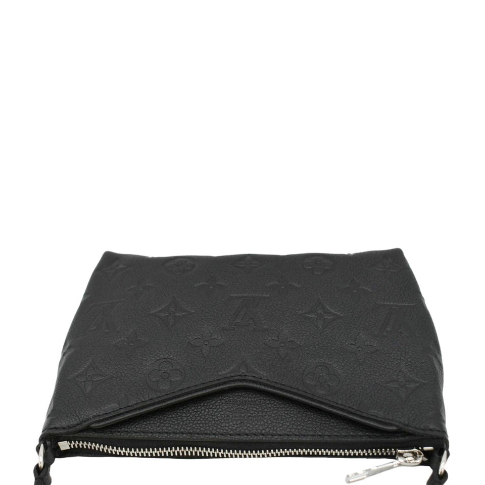 Louis Vuitton Pallas Monogram Empreinte Clutch Crossbody Bag Black