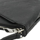 Louis Vuitton Pallas Monogram Empreinte Clutch Crossbody Bag Black