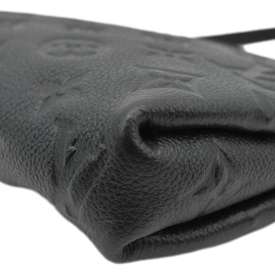 Louis Vuitton Pallas Monogram Empreinte Clutch Crossbody Bag Black