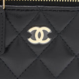 Chanel 21C Long Vanity with Chain Lambskin Black with L
