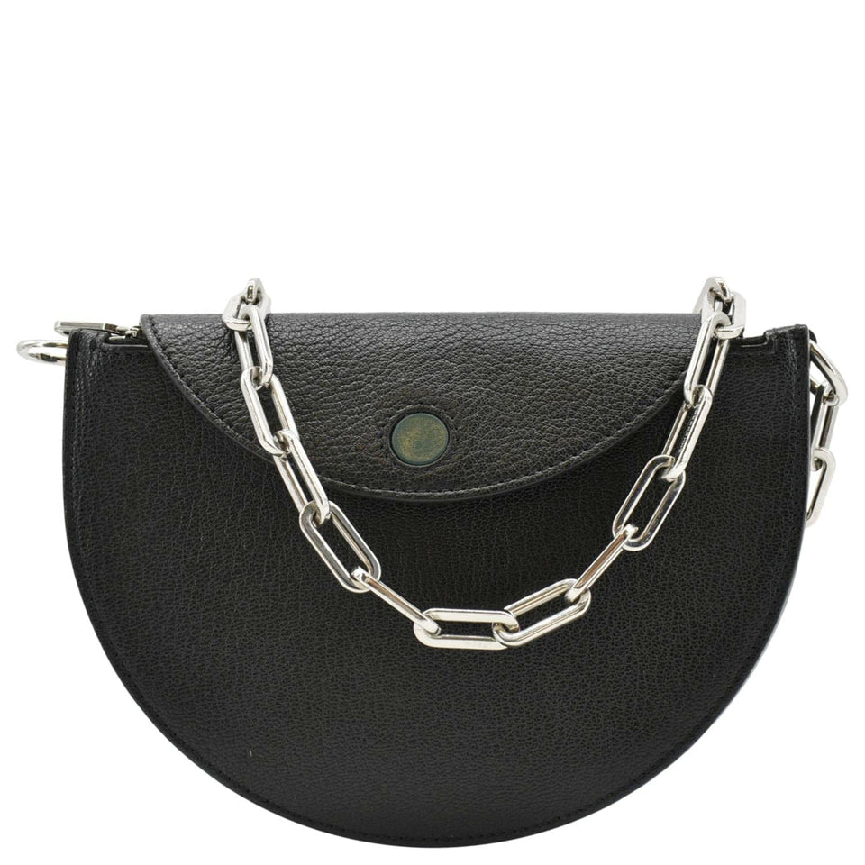 Luxury Burberry Pecan Small Leather Shoulder Bag Black