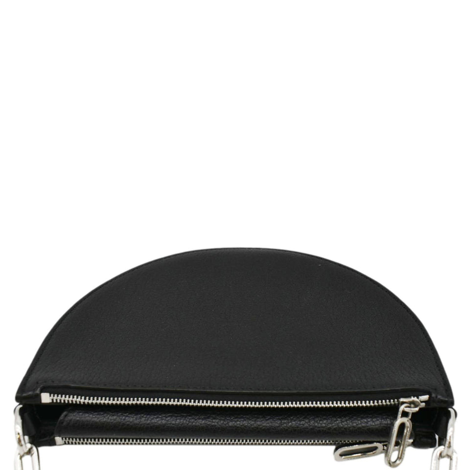Luxury Burberry Pecan Small Leather Shoulder Bag Black