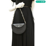 Luxury Burberry Pecan Small Leather Shoulder Bag Black