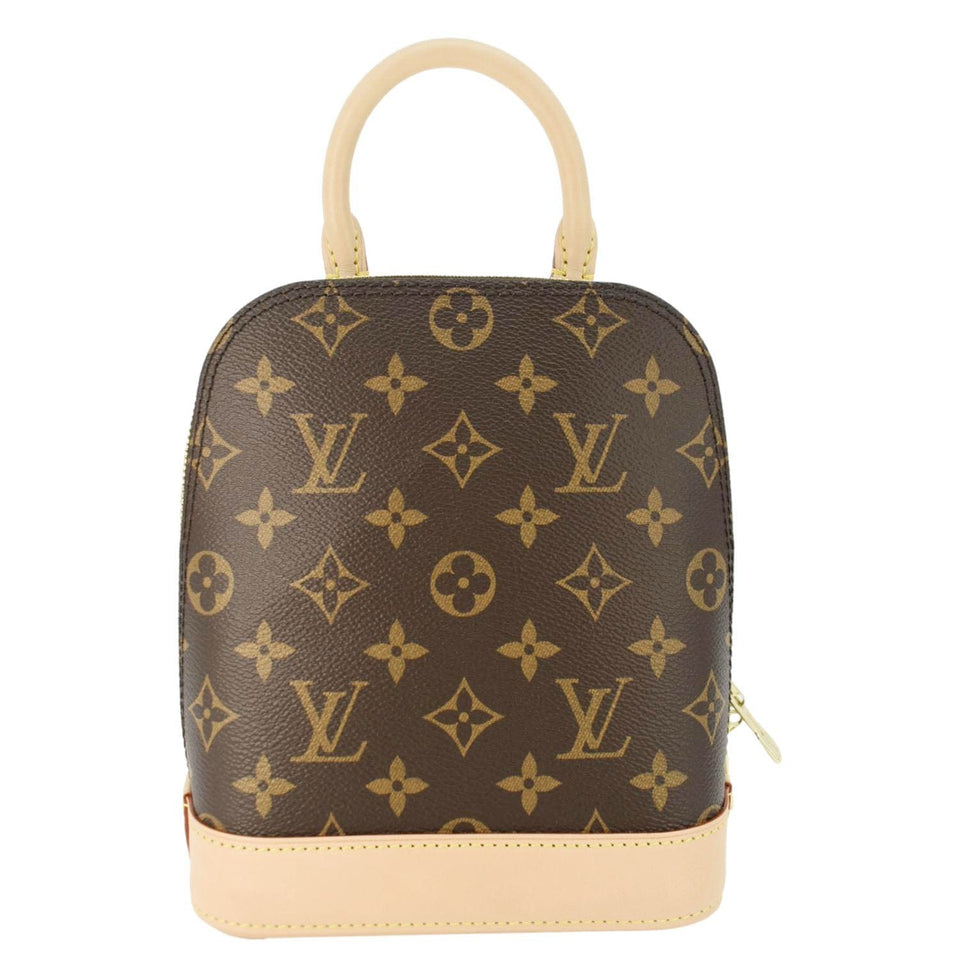 Louis Vuitton Alma Monogram Canvas Backpack Brown