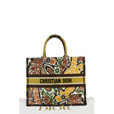 Christian Dior Book Large Embroidered Paisley Tote Bag Multicolor