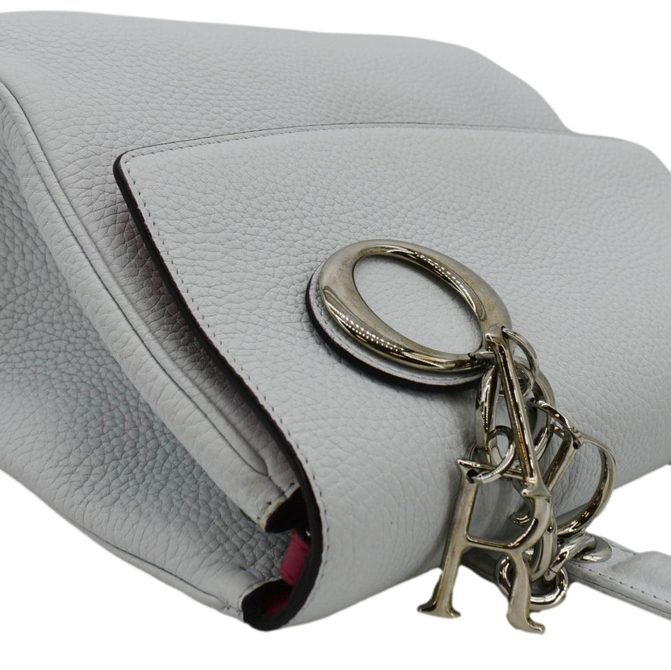 Christian Dior Be Dior Small Leather Flap Shoulder Bag Grey