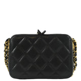 Chanel Twist Your Buttons Quilted Caviar Leather Crossbody Clutch Bag Black