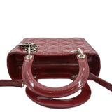 Christian Dior Medium Lady Dior Leather Shoulder Bag Red