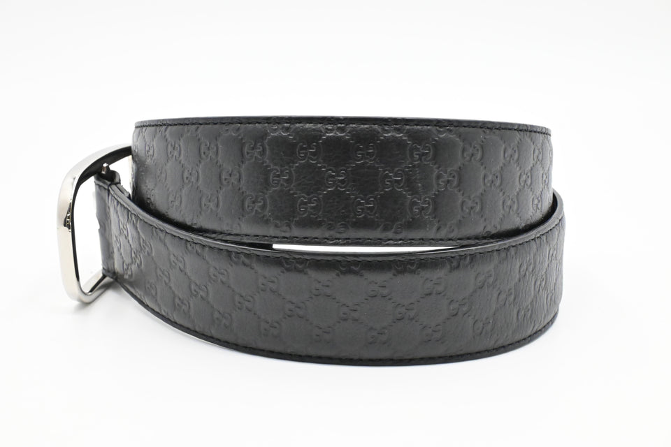 Gucci Belt in Black MicroGuccissima Leather