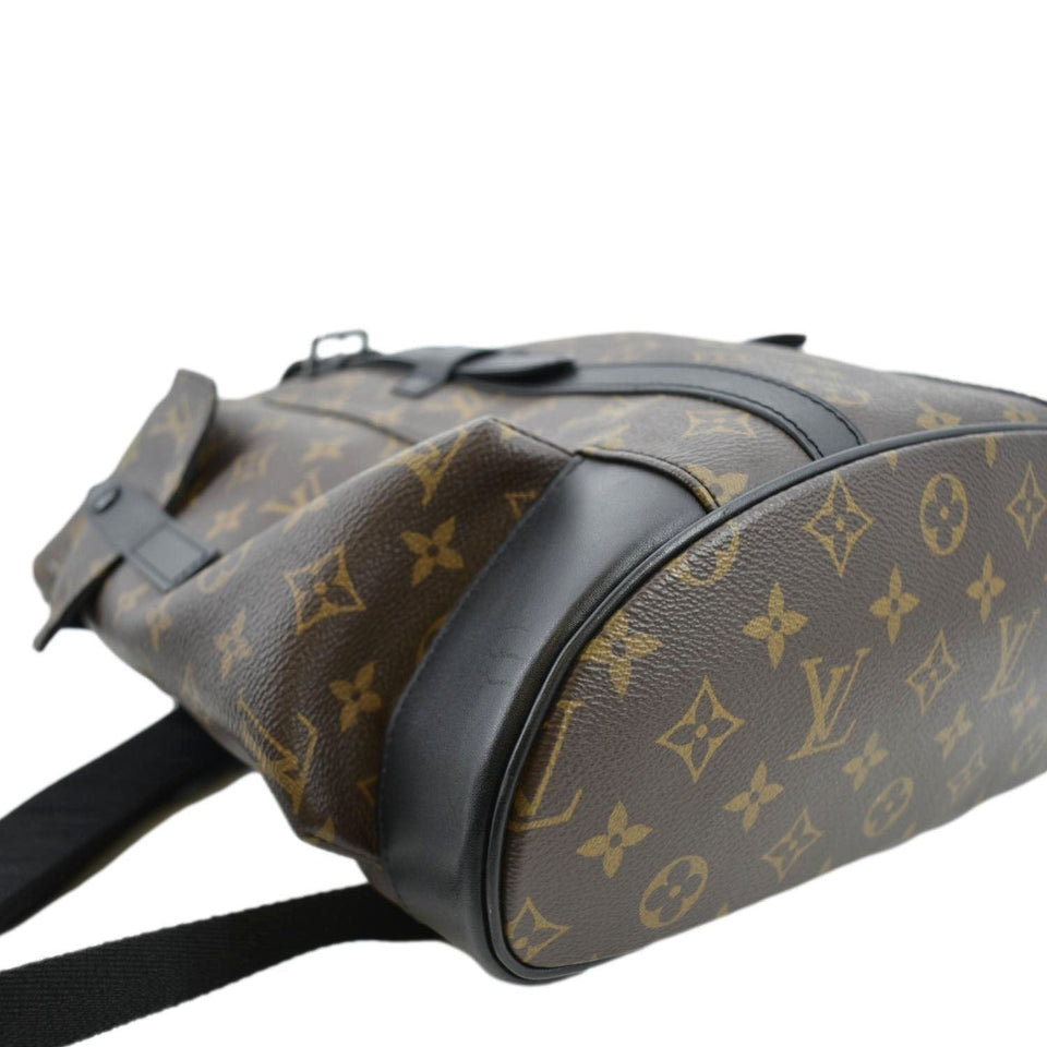 Louis Vuitton Christopher Monogram Macassar Canvas Backpack Bag Brown
