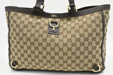 Gucci Abbey Tote Bag in Beige GG Canvas