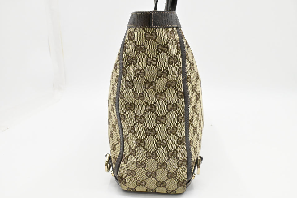 Gucci Abbey Tote Bag in Beige GG Canvas
