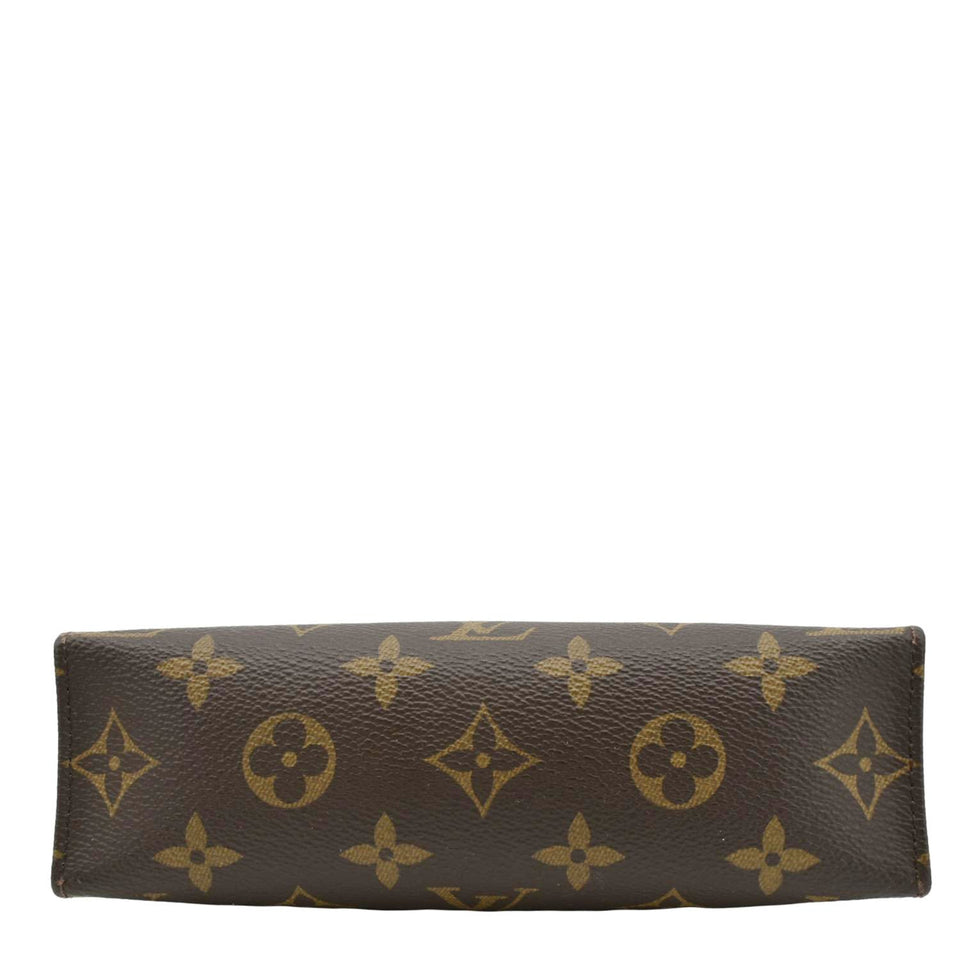 Louis Vuitton Toiletry 19 Pouch Monogram Canvas Clutch Brown