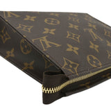 Louis Vuitton Toiletry 19 Pouch Monogram Canvas Clutch Brown
