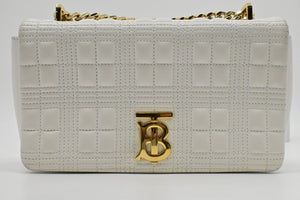 Burberry Lola Crossbody in White Leather