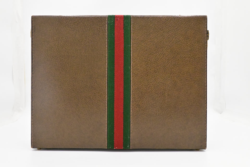 Gucci Sherry Line Briefcase in Brown Leather