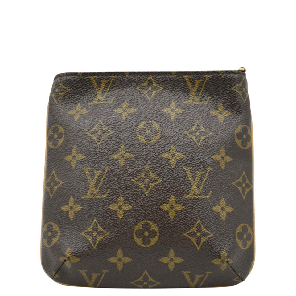 Louis Vuitton Partition Monogram Canvas Wristlet Clutch Bag Brown
