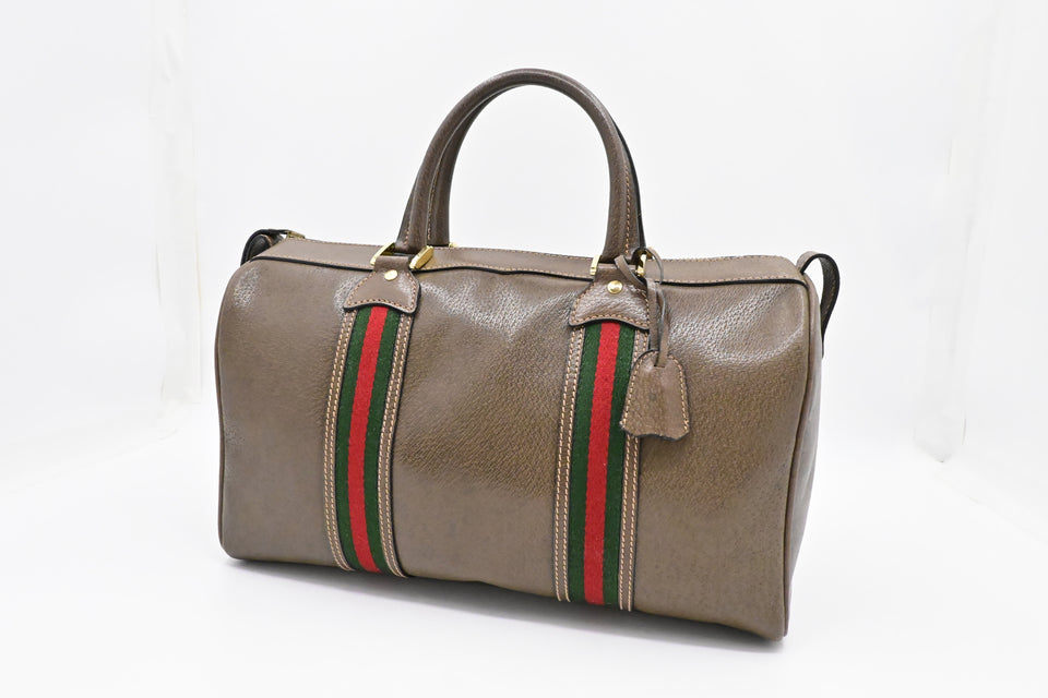 Gucci Boston Bag in Brown Leather
