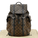 Louis Vuitton Christopher Monogram Macassar Canvas Backpack Bag Brown