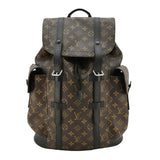 Louis Vuitton Christopher Monogram Macassar Canvas Backpack Bag Brown