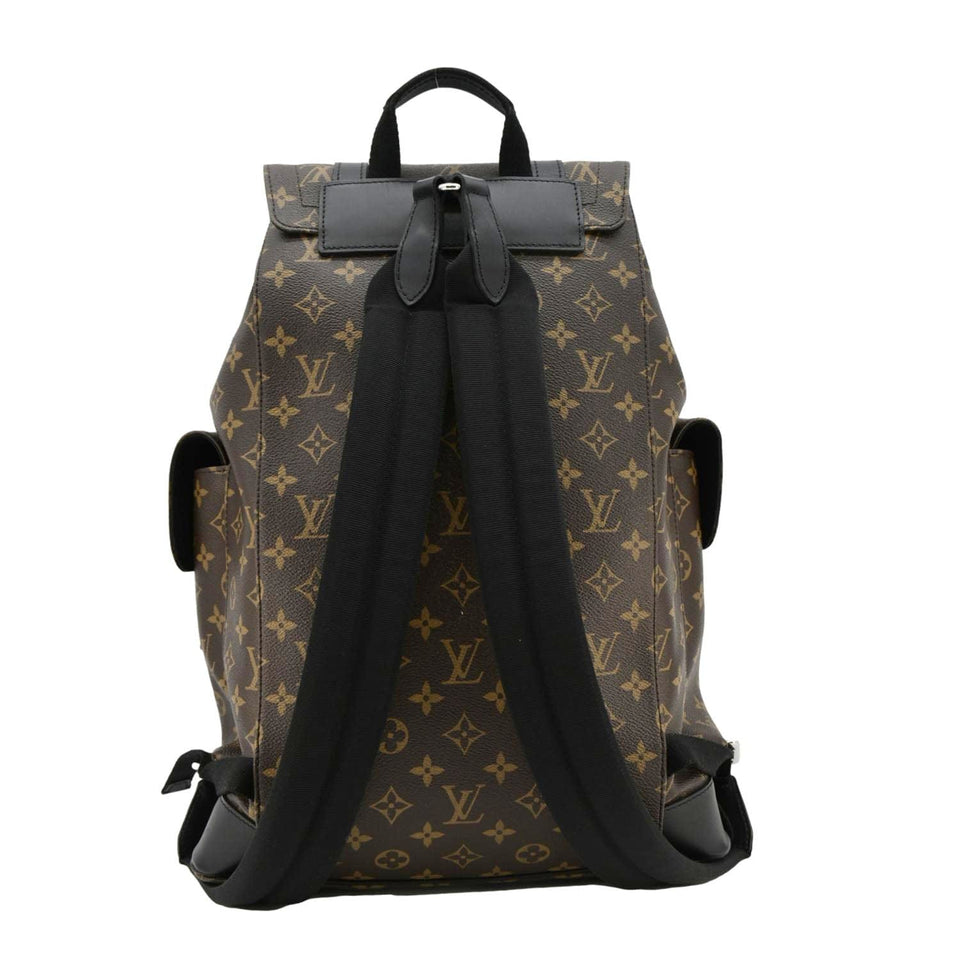 Louis Vuitton Christopher Monogram Macassar Canvas Backpack Bag Brown