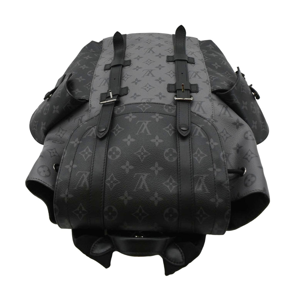 Louis Vuitton Christopher PM Reverse Monogram Eclipse Backpack Bag Black