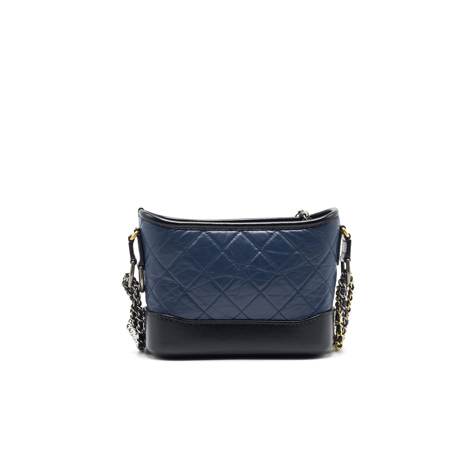 Chanel SMALL GABRIELLE HOBO BAG NAVY/ BLACK