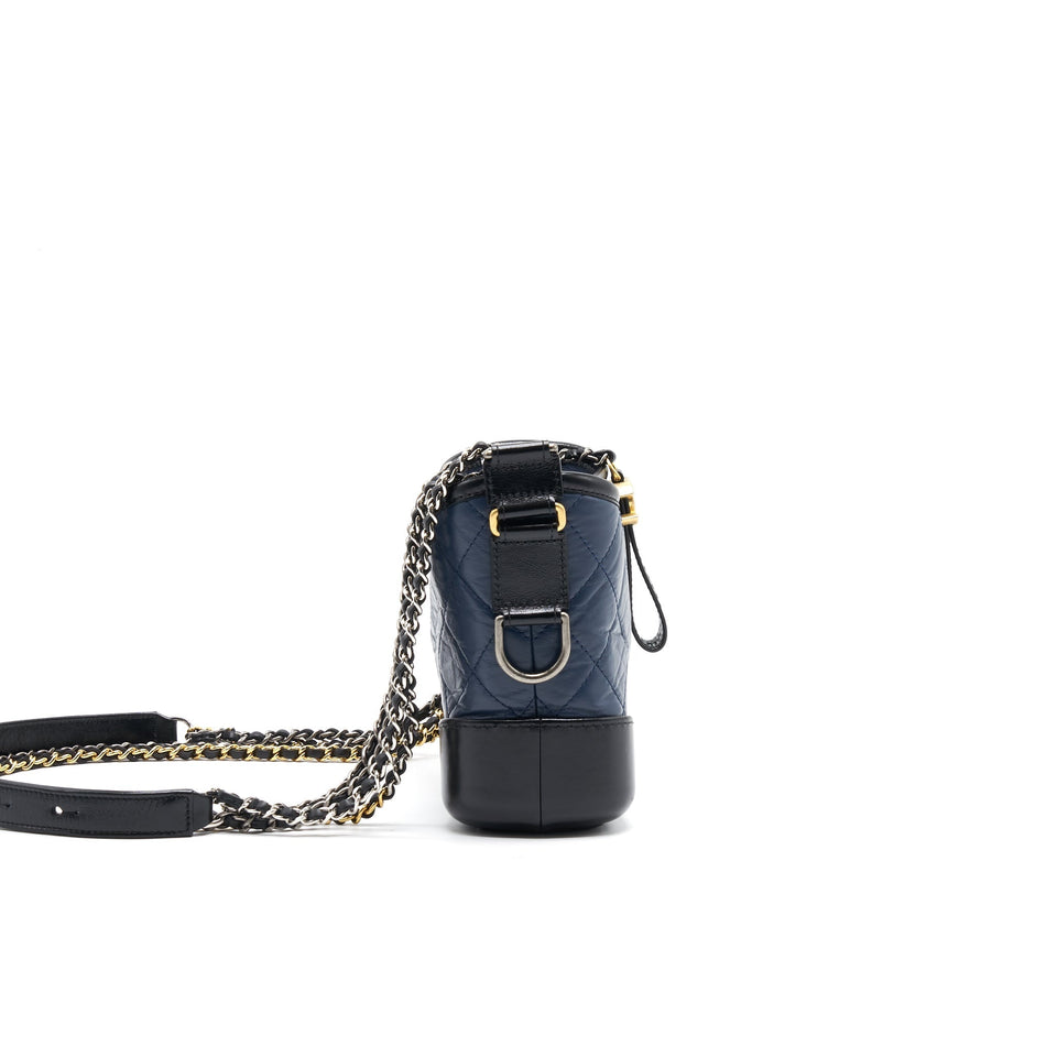 Chanel SMALL GABRIELLE HOBO BAG NAVY/ BLACK