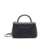 Chanel CAVIER MEDIUM COCO HANDLE FLAP BAG BLACK